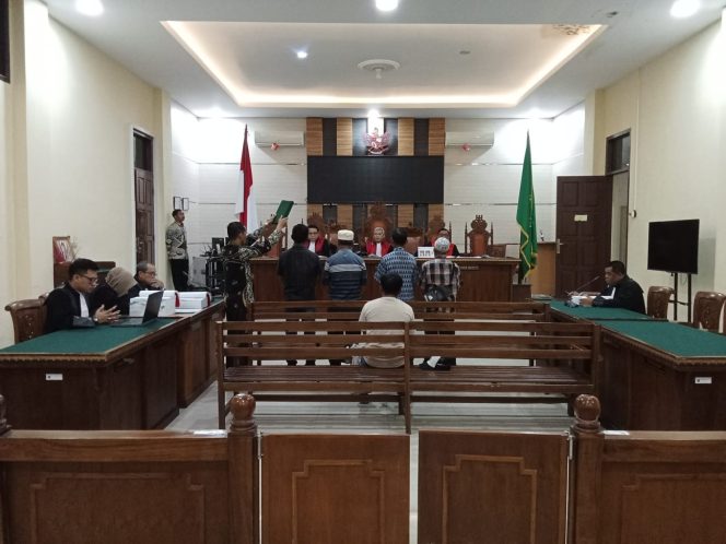 
					Persidangan perkara Bendungan Margatiga di Kejati Lampung. (Ist)