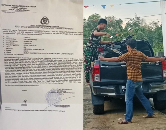 
					Warga Lampung Tengah Laporkan Dugaan Curat Bermodus Penagihan Utang