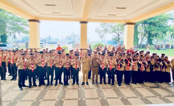 
					Dari Halaman Kantor Bupati, Lampung Timur Berangkatkan Kontingen ke Jamda VII Lampung